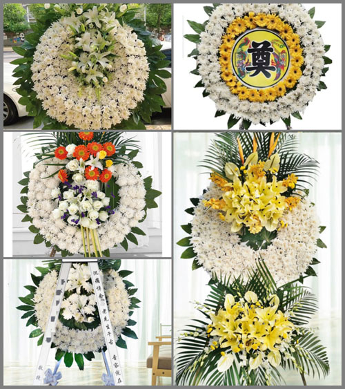 山东济宁泗水县大黄沟乡东崇义村花圈速递